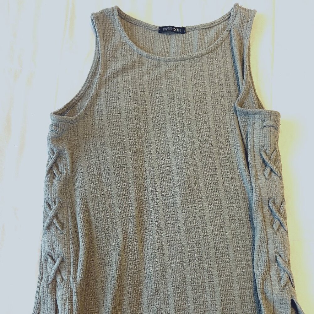 PaperMoon sleeveless knit top with side detail